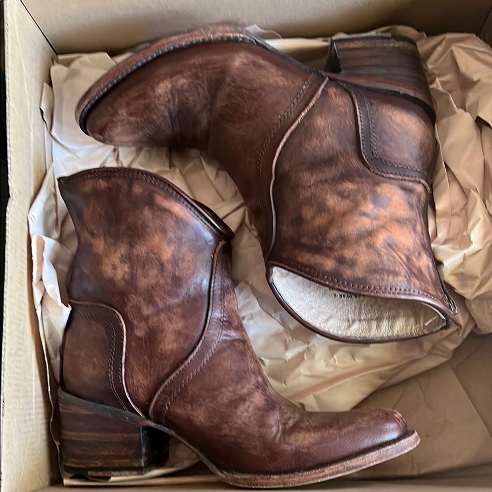 Brown Leather Western Boots